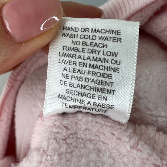 WILDFOX Pink Cotton Blend "I'm The Treat" Graphic Print Pullover Sweatshirt Sz L - Picture 9 of 9